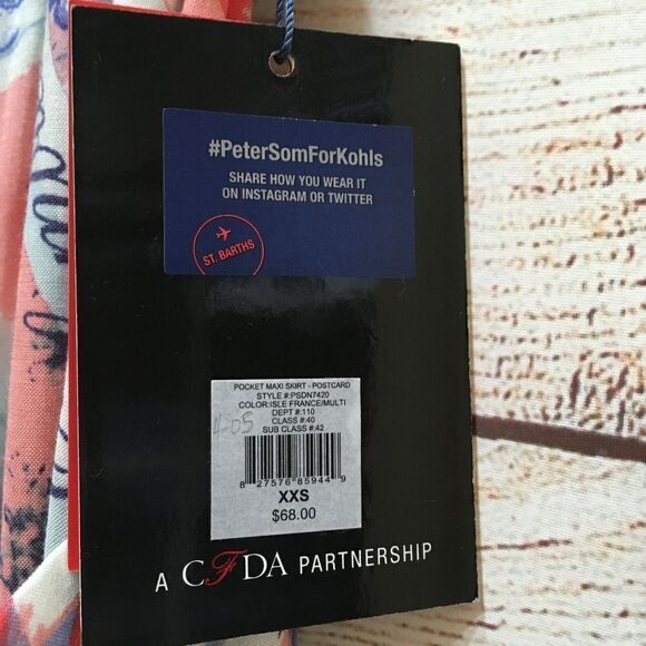 NEW WITH TAGS PETER‎ SOM FOR DESIGN NATION ISLE FRANCE PRINT MAXI SKIRT - Picture 9 of 10